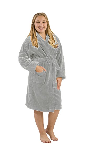 byLora Kids Terry Bathrobe Robe, Cotton Hooded Robes For Boy and Girl