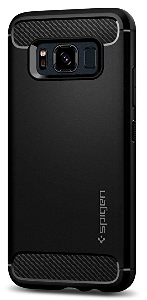 Spigen Rugged Armor Galaxy S8 Active Case with Resilient Shock Absorption and Carbon Fiber Design for Galaxy S8 Active (2017) - Black