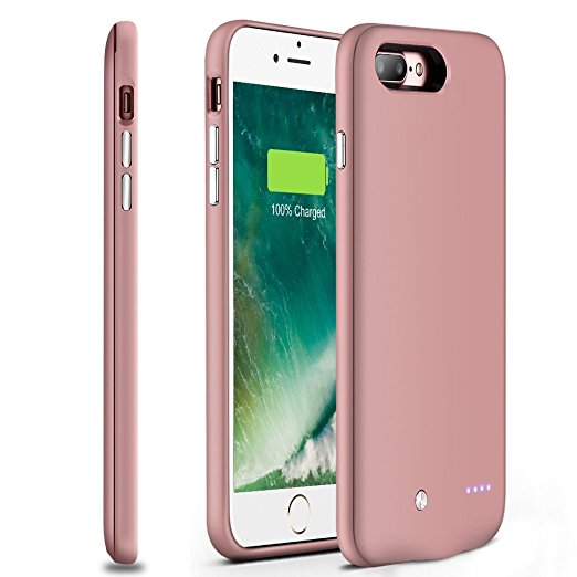 iPhone 7 Plus Battery Case,Sgrice Ultra-Slim (0.52 in) Lightweight(3.9oz) Portable Charger iPhone 7 Plus (5.5 inch)4880mAh Extended Battery Case Back Up Power Bank for iPhone 7 Back Up