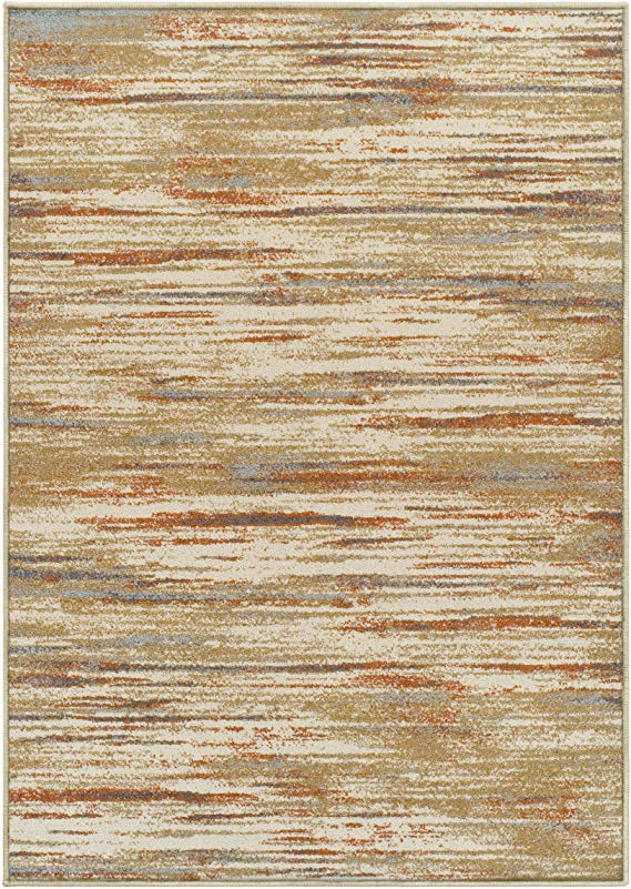 Superior Striped Ashford Area Rug, 4' x 6', Rust