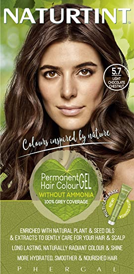 Naturtint Permanent Hair Color 5.7 Light Chocolate Chestnut (Pack of 1), Ammonia Free, Vegan, Cruelty Free, up to 100% Gray Coverage, Long Lasting Results