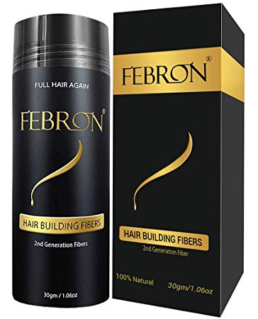 Febron Hair Building Fibers - Hair Loss Concealer For Thinning Hair - Giant 30gm (Dark Brown)