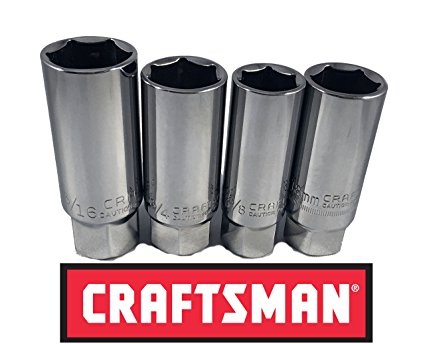 Craftsman 3/8" Drive 4pc Spark Plug Socket Set 5/8", 13/16", 3/4" and 18mm