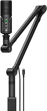 Sennheiser Professional Profile USB Microphone Streaming Set with Boom Arm, 3 m USB-C Cable & Mic Pouch