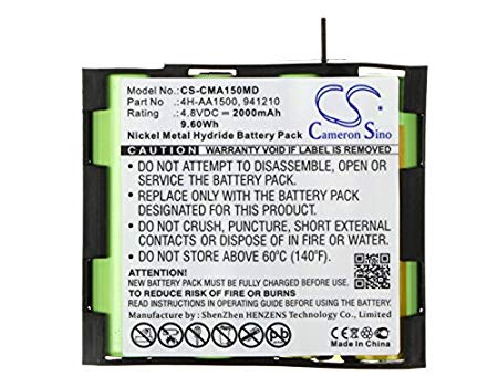 ameron Sino 2000mAh Ni-MH Compex 4H-AA1500 High-Capacity Replacement Batteries for Compex Mi, Mi-Sport, MI-Fitness, Runner, Enegry Mi-Ready, Vitality