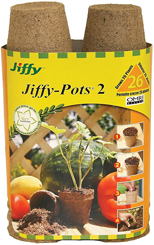 Jiffy 100055665 033349412142 Ferry Morse 5214 26-Count 2-1/4-Inch Pots (2)