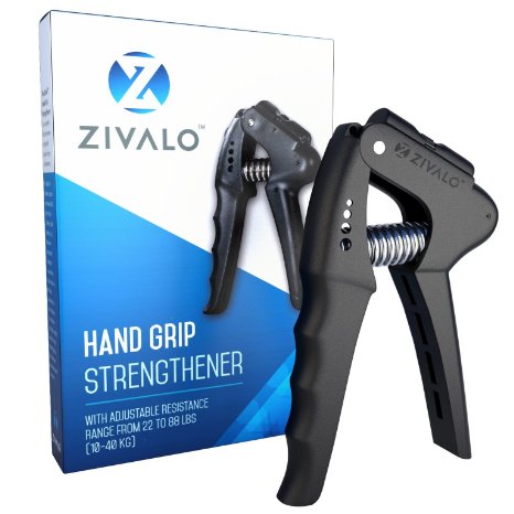 Hand Grip Strengthener with Adjustable Resistance Range from 22 to 88 Lbs - Excellent tool to increase strength of hands fingers and forearms