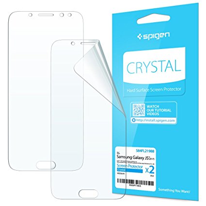 Spigen® [2Pack] Samsung Galaxy J5 2017 Screen Protector, J5 2017 Protective Screen, **Anti-Scratch Ultra Clear** Samsung J5 2017 Screen Protector (584FL21988)