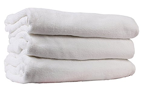 Trident Hotel Luxury 800 GSM Set of 3 Pcs Bath Towels 76 X 152cm. - White