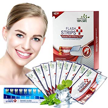 Teeth Whitening Strips,Professional Teeth Whitener Kit,Teeth Whitening Natural,White Strips with Mint Flavor -Pack of 28 Dry Strips (White  )