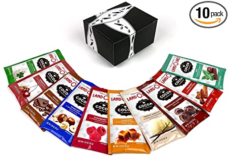 Land O Lakes Cocoa Classics Hot Cocoa Mix 10-Flavor Variety: One 1.25 oz Packet of Each Flavor in a BlackTie Box (10 Items Total)