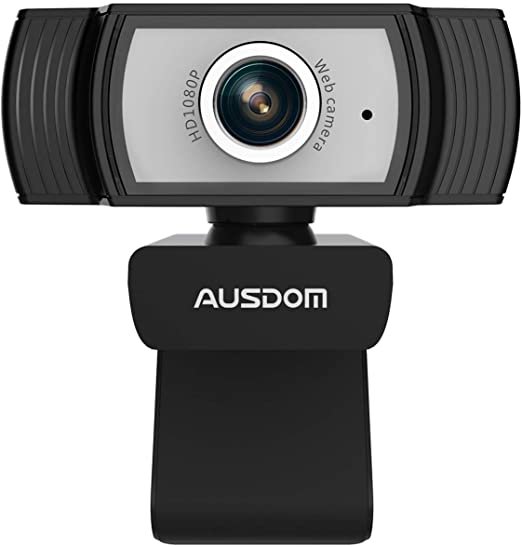 AUSDOM AW33 Full HD 1080P Webcam with Built-in Noise Reduction Microphone Stream USB Webcam for Video Conferencing, Online Work, Home Office,YouTube, Recording and Streaming