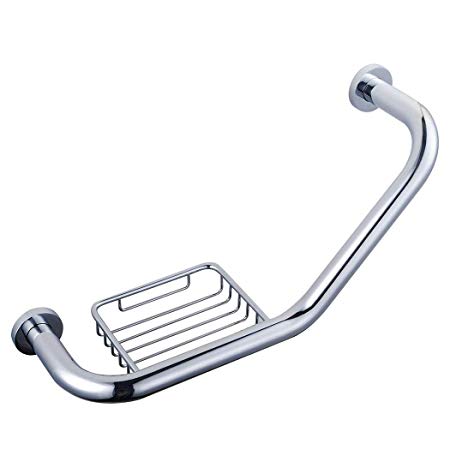 Soriace reg; Stainless Steel Grab Bar, Anti-Slip Grab Rail Handle/Wall Mounting Towel Rail Bar/Bathroom Support Handle with Soap Basket Suit for Elder & Children & Personal Use