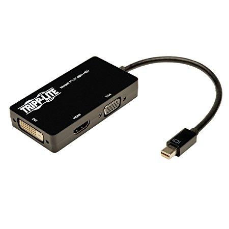 Tripp Lite Keyspan Mini Displayport to VGA/DVI/HDMI, All-in-One Cable Adapter, MDP to VGA/HDMI/DVI, 6-in. (P137-06N-HDV)