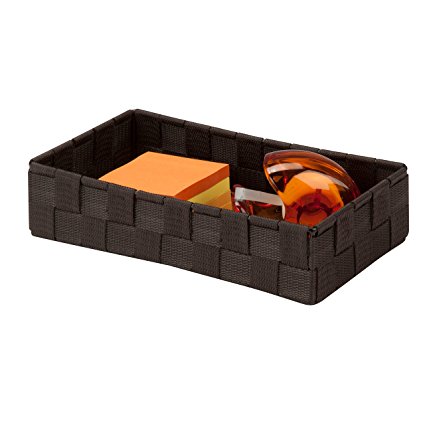 Honey-Can-Do OFC-03707 10.25 by 5.5 by 2.35-Inch Woven Organizer, Small, Espresso Brown