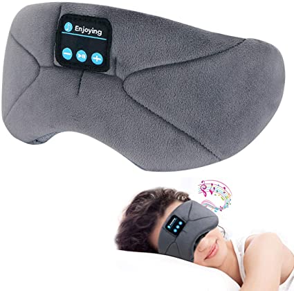 Eye Maskfor Sleeping -Bluetooth Sleep Mask, Updated Design Light Blocking Sleep Headphones with Ultra-Thin HD Stereo Speakers,Soft and Comfortable Eye Blinder,Best Gift for Travel/Sleeping/Shift Work