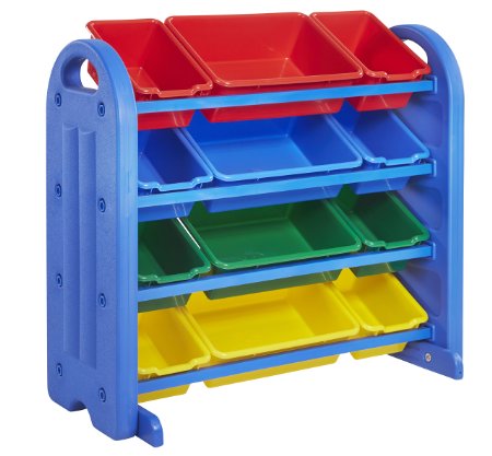 ECR4Kids 4-Tier Toy Storage Organizer with 12 Bins