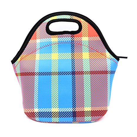 Lunch Bag Tote, KOSOX Plaid Series Lunch Tote/ Lunch Bag/ Snack Bag (KG04)