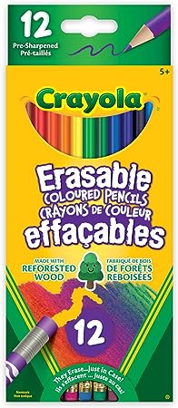 Crayola 12 Erasable Coloured Pencils Arts & Crafts