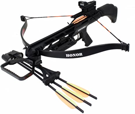 SAS Honor 175lbs Recurve Crossbow Red Dot Scope Package (Black)