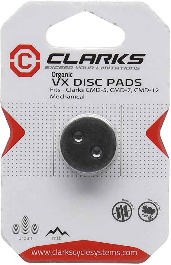 Clarks VX840C Organic Disc Brake Pads for Clarks Cmd-(5/7/12) Mechanical, Black