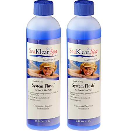 2-Pack Spa System Flush hot tub cleaner - 2 x 16 oz. bottles (32. oz. total)