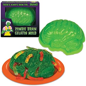Zombie Brain Life Size Gelatin Jello Mold