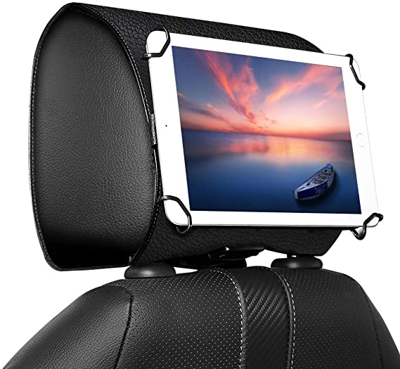 MoKo Car Headrest Holder, Universal Car Tablet Holder Headrest Mount Holder for 7" to 11" Tablet, Fit with iPad Pro 11 2020/10.5/9.7, iPad Air 3 2, Mini 5 4 3, iPad 4 3 2, Galaxy Tab - Black