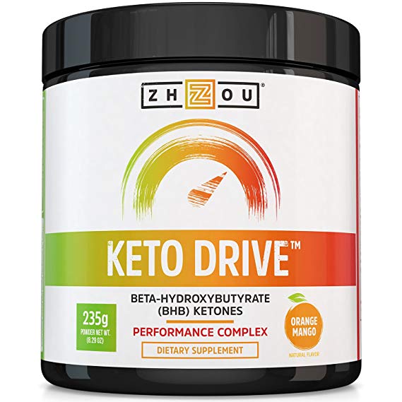 KETO DRIVE BHB Salts - Exogenous Ketone Performance Complex - Formulated for Ketosis, Energy, Focus and Fat Burn - Premium Beta-Hydroxybutyrates (Calcium, Sodium, Magnesium) - Orange Mango