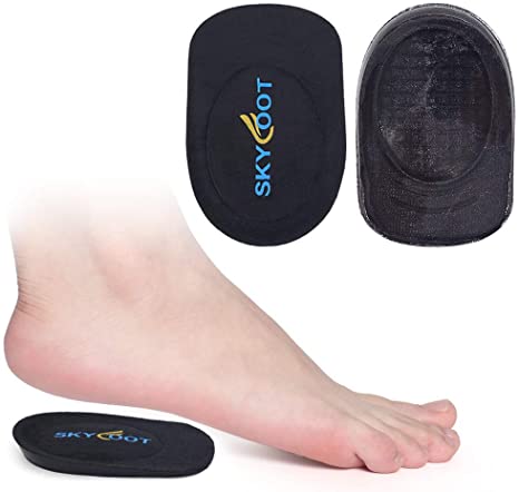 Skyfoot’s Heel Cups, Gel Heel Cushions for Plantar Fasciitis, Heel Pain, Bone Spur, Shock Absorbing, Achilles Pain and Leg Length Discrepancy(Medium - Women's 6-9|Men's 5-8)