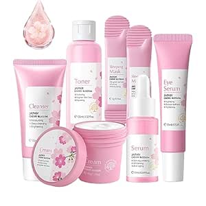 Skincare Gifts For Teenage Girls,Cherry Blossom Skincare Sets,Facial kit,Pamper Sets For Women Gifts,Skin Care Sets & Kits (SetA)