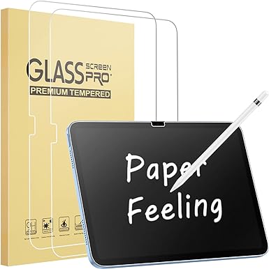 Soke Paper-feel iPad 10th Generation Screen Protector [2 Pack](10.9 Inch, 2022 iPad Gen 10) - Matte Film Anti Glare for Drawing Writing & Note-taking