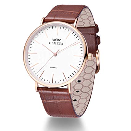 OLMECA Men's Luxury Watch Fashion Analog Quartz Watches Stainless Steel Chronograph Women Watch Waterproof Wrist Watch for Men Three Watch Strap As Gift