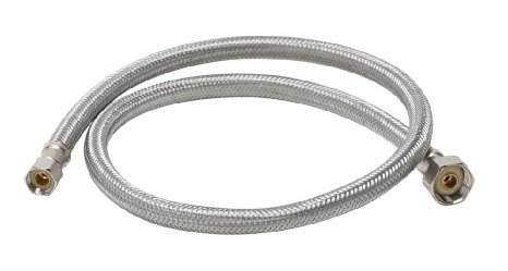 Fluidmaster 1F36 Faucet Connector, Braided Stainless Steel - 3/8" Female Compression Thread x 1/2" I.P. Female Straight Thread, 3 Ft. (36") Length
