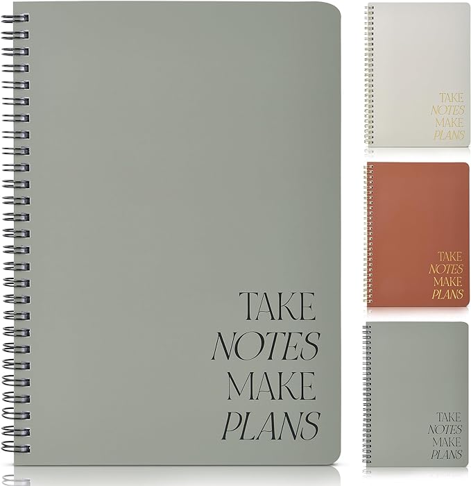 Simplified Daily Planner And Notebook With Hourly Schedule - Aesthetic Spiral To do List Notepad to Easily Organize Your Work Tasks And Appointments - The Perfect Office Supplies For Women