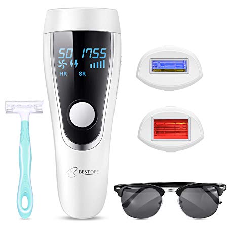 Bestope 500,000 Flashes IPL Hair Removal System for Women & Men,IPL Laser Permanent Hair Removal System 500,000 Flashes Device Professional Facial Upgraded At-Home Light Hair Remover Device