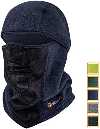 AstroAI Ski Mask Winter Balaclava Windproof Breathable Face Mask for Cold Weather (Superfine Polar Fleece, Blue)