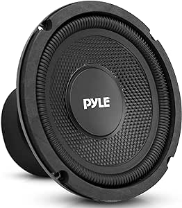 Pyle Single Voice Coil Car Subwoofer - 6.5 Inches, 150 Watts at 4-Ohm Car Audio Powered Subwoofer, Injection Cone with Rubber Edge, Car Subwoofer, Audio - PLMW63 Black