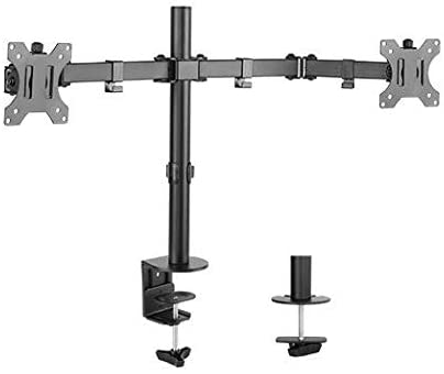 Uplite Dual LCD Monitor Desk Mount Stand Fully Adjustable Articulating for 2 Screen up to 32"