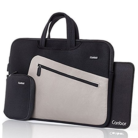 Canbor 12.9 - 13.3 inch Waterproof Laptop Case Bag for Apple MacBook Air / MacBook Pro / iPad Pro / Surface Book, Notebook Computer Sleeve Cover Briefcase Carry Bag