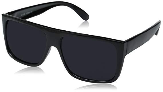 Classic Old School Eazy E Square Flat Top OG Loc Sunglasses (2-Pack Black)