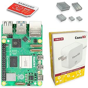 CanaKit Raspberry Pi 5 Basic Kit (8GB RAM | 32GB SD Card)