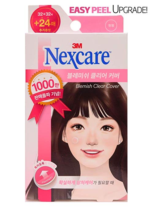 Nexcare Blemish Clear Cover, Acne Absorbing Cover, Easy Peel Upgrades Versions, Pimple Patch, 88 Count X 1 Pack (88Count)