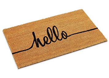Kempf Hello Greeting Coco Front Door mat Two Sizes 18" x 30" and 18" x 47" (18" x 47")