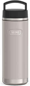 THERMOS Icon Beverage Bottle 0.71 L, Beige/Sandstone Matt, Thermos Flask, Stainless Steel 710 ml, Insulated Drinking Bottle, 18 Hours Hot / 24 Hours Cold, Dishwasher Safe, Completely Leak-Proof,