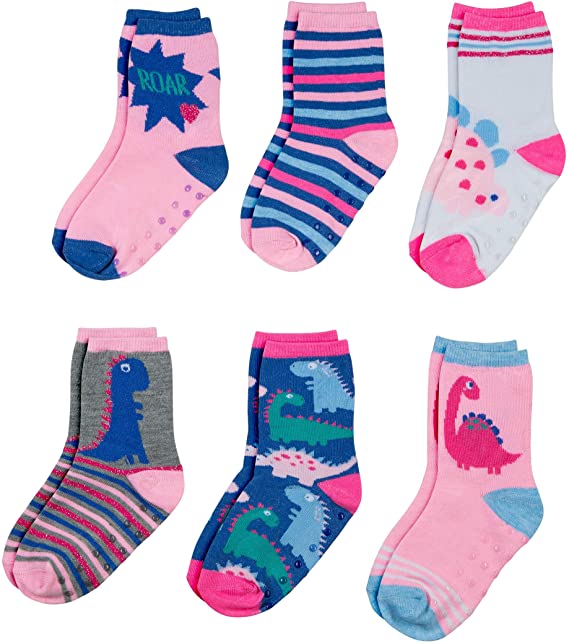Peak 2 Peak Unisex Infant, Baby and Toddler 6-Pack assorted Ankle Socks - Designs and Colors