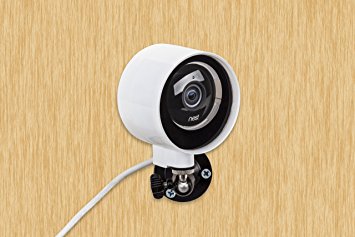 Outdoor Case and Flexible Wall Mount for Nest Cam & Dropcam Pro - 100% Weatherproof - 100% Day & Night Vision - With Heat Sink to Avoid Overheating (White)