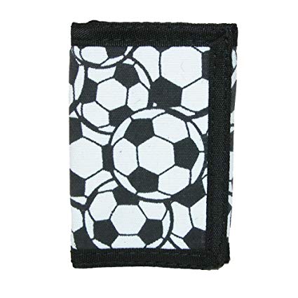 CTM Kid's Soccer Ball Print Trifold Wallet