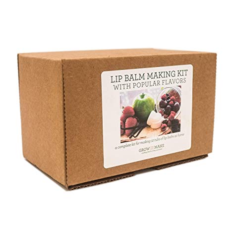 Grow and Make DIY Lip Balm Making Kit with Popular Flavors - Make 12 tubs of Lip Balm at Home!