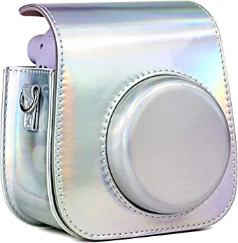 CAIUL Compatible Mini 11 Groovy Camera Case Bag for Fujifilm Instax Mini 11 8 8  9 Camera - Symphony Silver